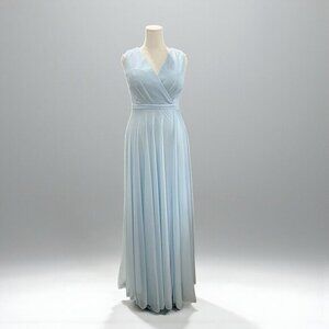Sparkly Light Blue Glitter Maxi Dress‎ Formal Bridesmaid Prom Evening Gown